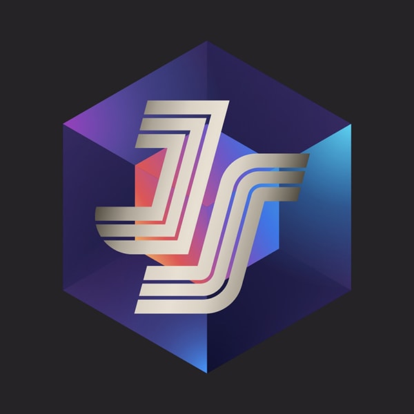 A logo for the State of JS, with JS written in stacked lines on top of a multi-faceted haxagon with blue, cyan, and pink highlights. Inside of it is another hexagon with three colours covering it fully: yellow, red, and blue.